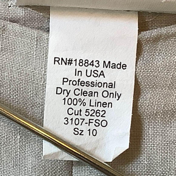 100% Linen pants.  Size 10.  Excellent condition. - Picture 3 of 5